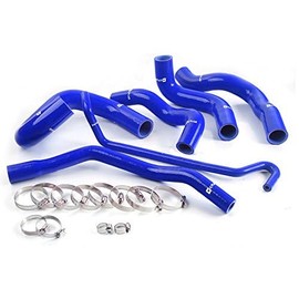 G-PLUS Silicone Radiator Coolant Hose Pipe Kit Clamps Compatible With Ford Mustang GT V8 2005-2006/Ford GT500 6PCS 2005-2010,Blue