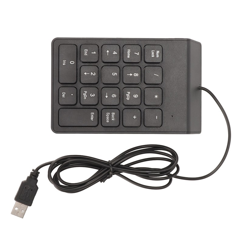 Wired Number Pad 18 Keys Ergonomic USB Plug and Play