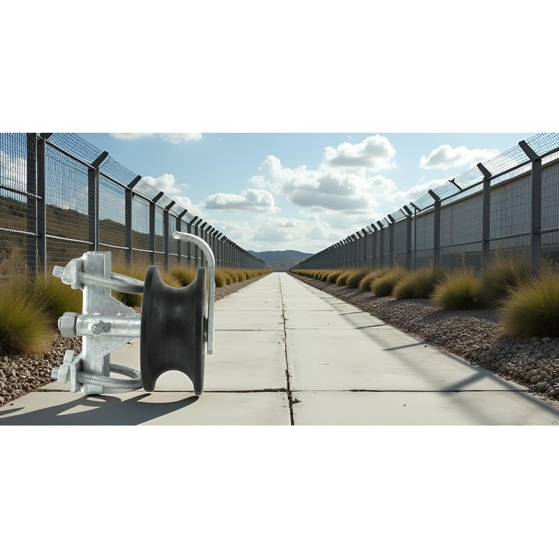 Chain Link Sliding Gate Rollers, Pipe Track Wheels, Nylon Rolling