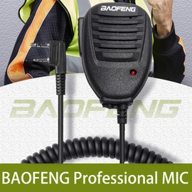 BAOFENG 10 Pack UV-5R Speaker Microphone Handheld Mic PTT for BF-F8HP Ham Radio 2Pin K Shoulder Remote Mic for GM-5RH GMRS Radio