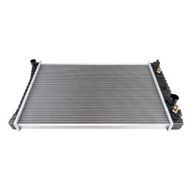 KAX Radiator, CU951 OE Style Bolt-On Aluminum Core Radiator Replacement Camaro, P3500, P30, P20,Firebird2.5L 3.1L 3.8L 5.0L 5.7L, 26-1/4“W, 17-1/4“H, 1-1/4“Inlet, 1-9/16 “Outlet