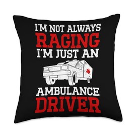 First Response Proud Serving Ambulance Driver Ambulance Emergency Driver Patient Transport Funny Throw Pillow, 18x18, Multicolor