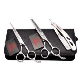 EVOLVING Tijeras Silver Profesionales Acero Japones 440c Barberia