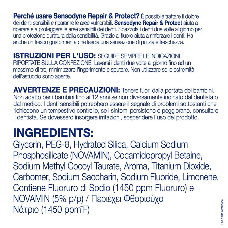 Sensodyne Repair & Protect Toothpaste 75ml