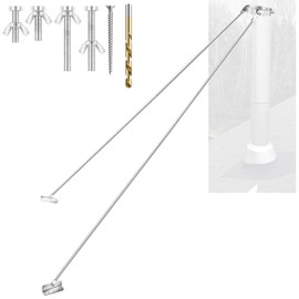 6DP-XRB DuraPlus 6" Extended Chimney Roof Bracket, Stainless Steel Chimney Stablize Support Stove Pipe Support Against Wind and Snow, Includes Mounting Brackets & Adjustable Legs