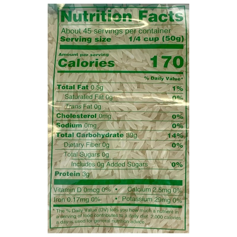 Asian Best 5 Pound Bag Premium Thai Jasmine Rice Certified