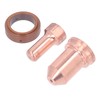 21Pcs Electrode Nozzle Set Brass 1.3mm Dia Nozzles Plasma Cutting