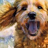Playful Cockapoo on the Beach - Hand-Signed Watercolour Artwork Print