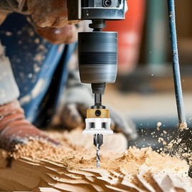 Countersink Drill Bit Set for Wood,4X Tapered Head Bits Adjustable Depth - 1/4 Inch Hex Shank, Heavy Duty Quick Change Tool for Woodworking and Carpentry