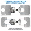 Stainless Steel Cabinet Hinge Repair Plate Kit with Mounting Screws,