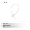 MECCANIXITY 12 Pack Silicone Cable Ties 6 Inch Reusable Zip