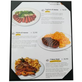 10 Pcs of Restaurant Menu Covers Holders 8.5 X 11 Inches,No Stitching,Single View,Sold by Case,with Clear PVC Sheets for Paper Protection