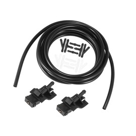 HOPESPANNER Front Windshield Washer Hose Kit Fit for Toyota 4Runner with 3 Meter Washer Fluid Hose 12 Pcs Hose Connectors - Pack of 15 Black Vehicle Components