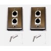 (2) Two Double XLR Single Wall Plates w Neutrik NC3FD-L-1