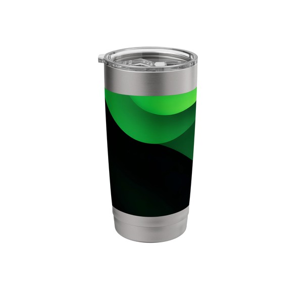 Green Abstract Shapes Minimalist Design Art Stainless Steel Insulated Tumbler