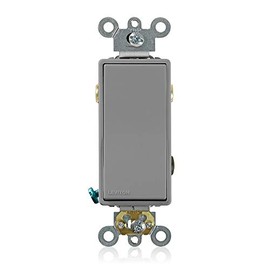 Leviton 5623-2GY Light, Decora Plus Rocker Switch, Commercial Grade, 20A, 3-Way-Gray