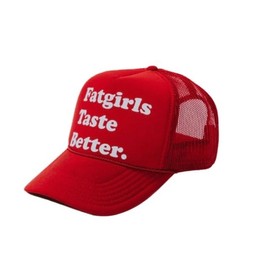 Fatgirls Taste Better Signature Red Embroidered Trucker Hat for Men & Women