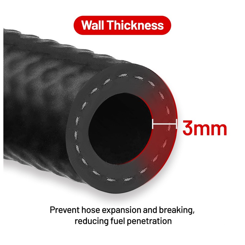 EVIL ENERGY 3/8 Fuel Hose Line Push Lock NBR Rubber