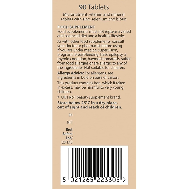 Vitabiotics Perfectil Tablets for Healthy Skin Hair and Nails 90