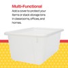 School Smart Sturdy Plastic Storage Tray Lid, Multifunctional Design for