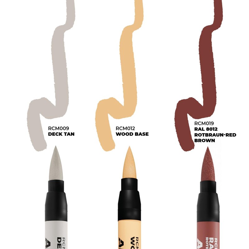 AK Real Colors Marker Set RCM104 Ships & Decks (3pcs)