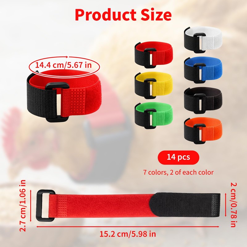 14 Pcs No Crow Rooster Collar to Stop Crowing, Soft