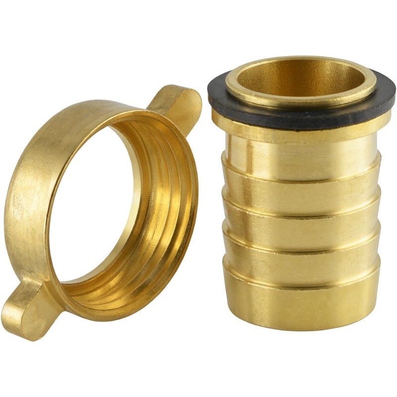 fittingteile Hose Nozzle with Wing Union Nut, Flat Sealing Brass