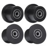 sourcing map 4 Pack Nylon Machined Wheels/Rollers Gym Replacement Wheels