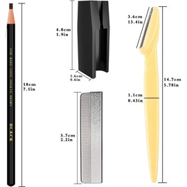 Lápices de Cejas Resistentes Al Agua. Set de Lápices para Cejas para Marcar, Rellenar Y Delinear. Kit de Maquillaje para Tatuajes Y Microblading. Incluye Moldeador de Cejas Y Cuchillas Re