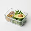 Glasslock Duo 3 Piece Clear Tempered Glass Microwave, Dishwasher, Freezer,