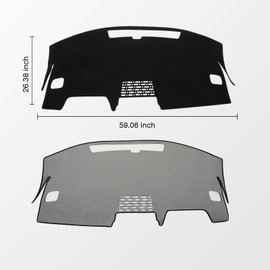 KUST Car Dash Cover for Honda Prologue 2024-2026 (Without HUD) Left Hand Drving Dash Carpet Polyester Non-Slip Dash Protector Interior Accessories for Prologue Custom Fit Dash Mat Black