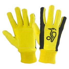 Kookaburra Padded Cotton Wicket Keeping Inners, Junior, Yellow/Black