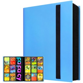 【2024】Trading Card Binder 9 Pocket Pages, Sports Hockey Card Binder Collector Side-loading Baseball Card Holder Binder with Sleeves 20 Sheets 360 Game Card Binders for Football Soccer