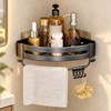 Aluminum Shower Caddy for Bathroom Storage – No-Drill Wall-Mounted Organizer