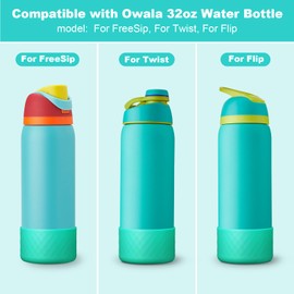 Silicone Boot for Owala Water Bottle 32 oz, Anti-Slip Protective Sleeve for FreeSip/Twist/Flip Stainless Steel Water Bottles Accessories