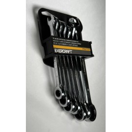 Evercraft New EVERCRAFT 7 Piece Racheting Wrench Set Metric Polished Chrome