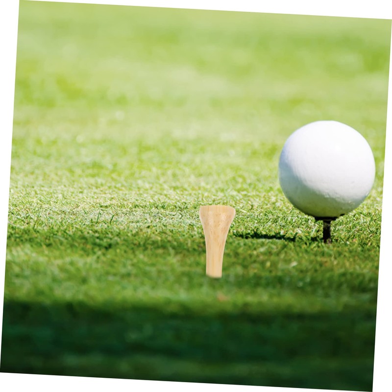 WOONEKY Golf Tees Bamboo 50pcs Golf Spikes Golf Markers Stands