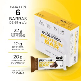 Evolution Barra De Proteina Protein Bar Chocolate 65 G, 6 Pz Sabores