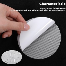 IANFAN Pack of 20 Non-Slip Stickers for Bathtub, Non-Slip Bathtub Stickers, Round Shower Stickers, Transparent Non-Slip Pads for Bathtub, Shower, Stairs, Slippery Surfaces