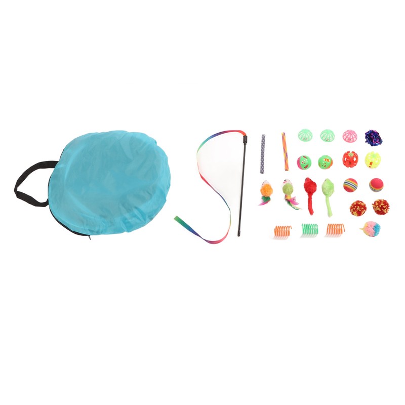 Cat Play Tunnel Toy Set Multipurpose Fun Interactive Bell Ball