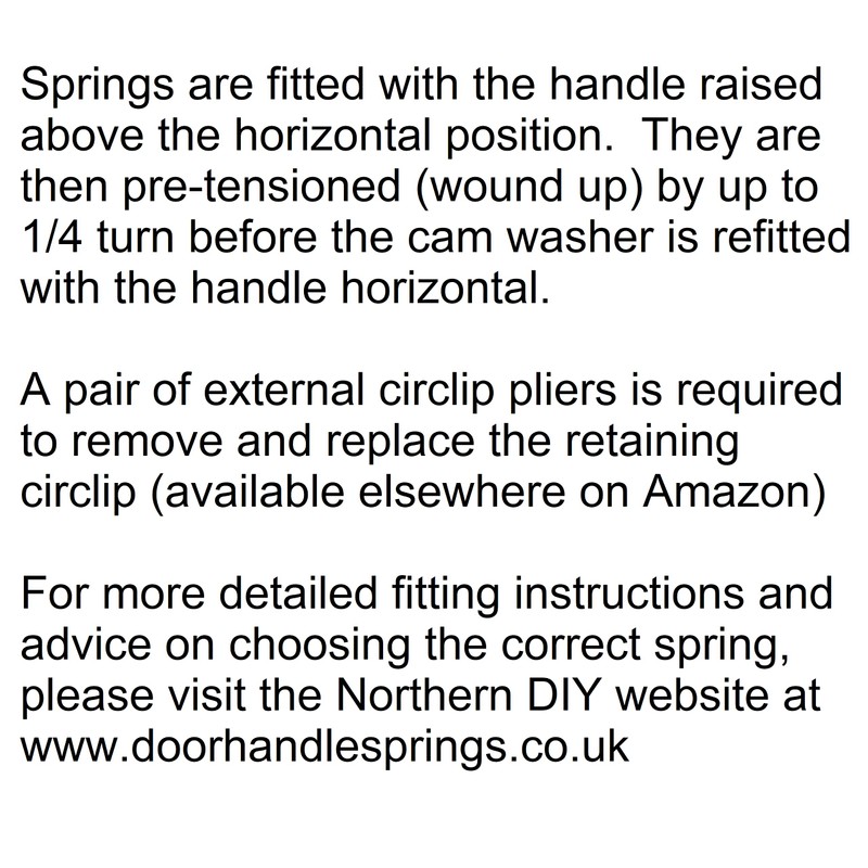 Northern DIY Lever on Rose Door Handle Springs, 2-Turn, 2mm