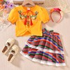 HIHA Little Girls Mexican Embroidered Outfit Kids Cinco De Mayo