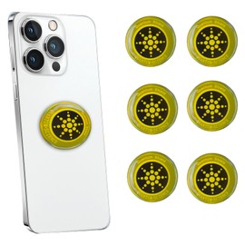 ZWWOGE 6 Stück Handy Aufkleber für 5G Handy - Reduziert Ihre Wellenbelastung bis zu 96% Schutz Stickers Handystrahlung Blocker Tasche (Golden),Strahlenschutz Handy, Strahlenschützer Handy