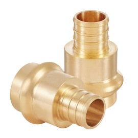 HeSun 40-Pack Brass Press Fitting Adapter,3/4" PRESS X 3/4" PEX F1807 Crimp Coupling, LF Brass