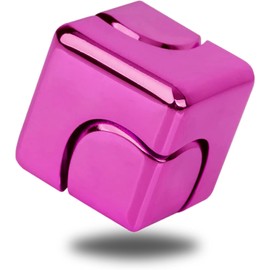 Infinity Gear Fidget Spinner for Kid Adult, Transformable Spinning Top Metallic Fidget Toys for Anti-Anxiety Stress Relief Autism ADHD, 2-in-1 Cube Focus Toy for Desktop Office Classroom Pink