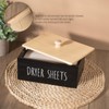 zoocatia Laundry Room Decor Dryer Sheet Container Wood Detergent Dispenser