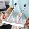 Gaolinci 2 Pcs Classic Clear Cylindrical Glass Mouthwash Cups, Bathroom