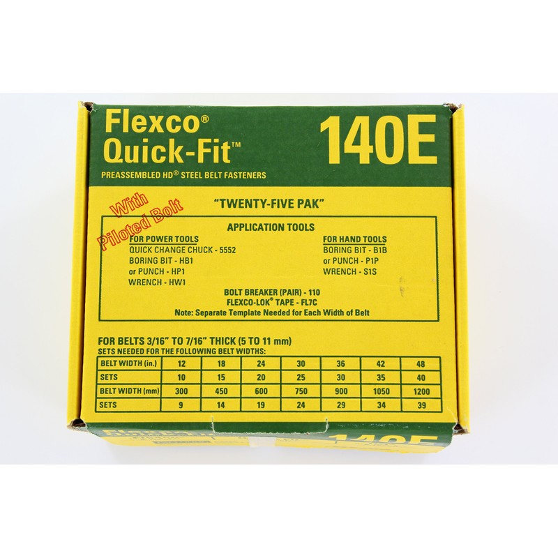 Flexco 140E Box Quick-Fit (tm) Bolt Solid Steel Plate Fastener