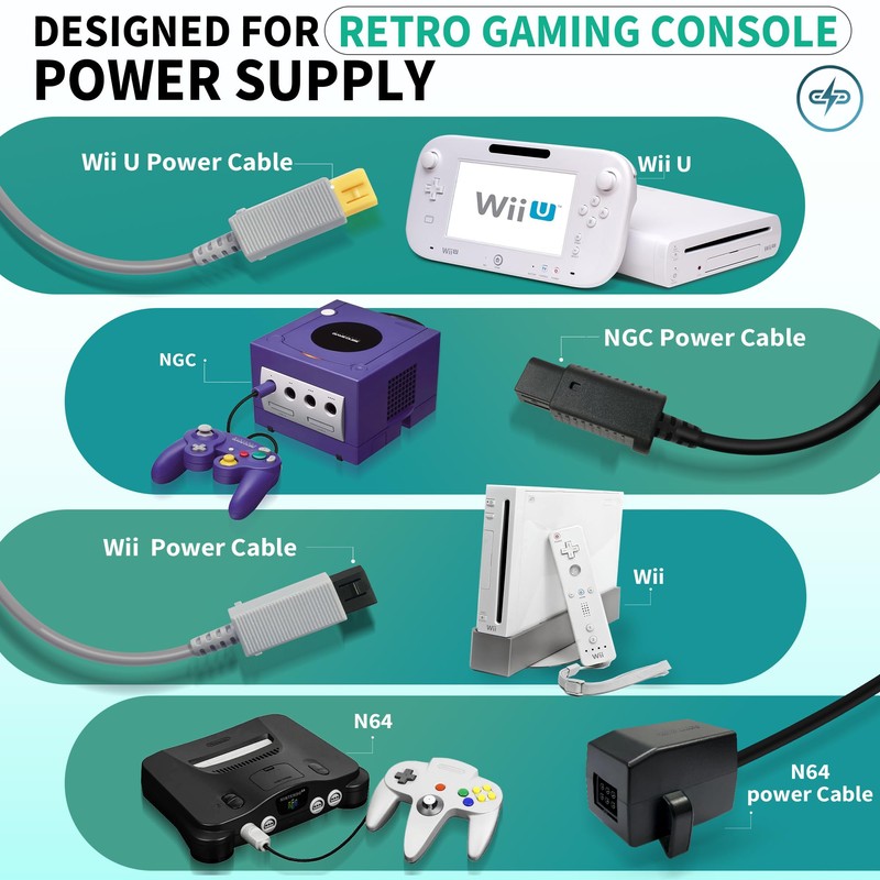 Retro Game Console Power Supply Combination kit-PD Fast Charging, Built-in