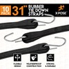 Rubber Bungee Cords with Hooks 10 Pack 31 Inch (47”